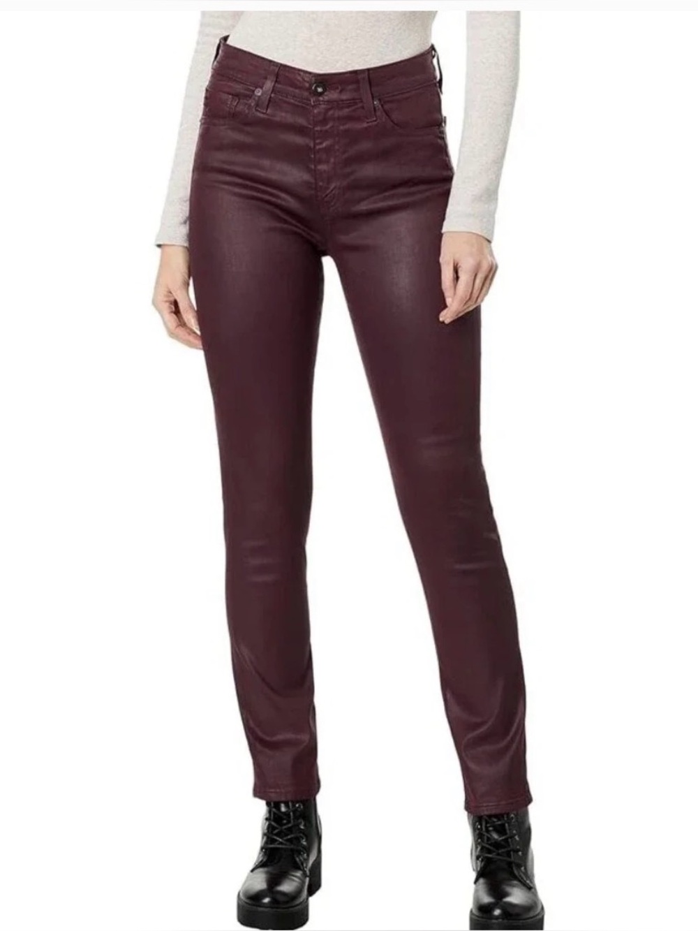 Adriano Goldschmied Coated Jeans new with tags - Burgundy